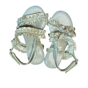 Michael Kors Toddler girls Gold Glitter & Ruffle Sandals Size 8